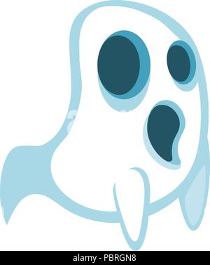 Cartoon Illustration d'une formidable ghost blanc Illustration de Vecteur