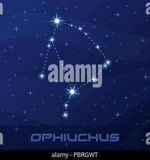 Constellation Ophiuchus, porte-Serpent Illustration de Vecteur