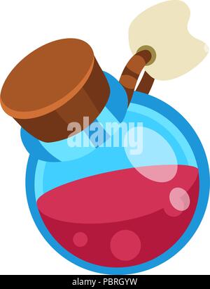 Cartoon vector flacon de potion pour un jeu Illustration de Vecteur