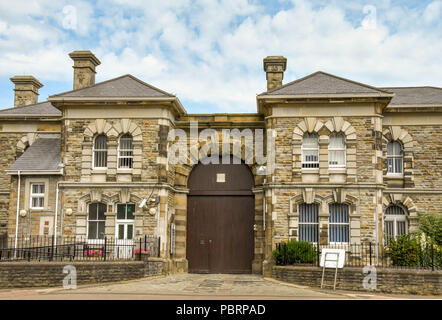 L'entrée de transfert de la prison de Swansea. Il a été construit à l'époque victorienne. Banque D'Images