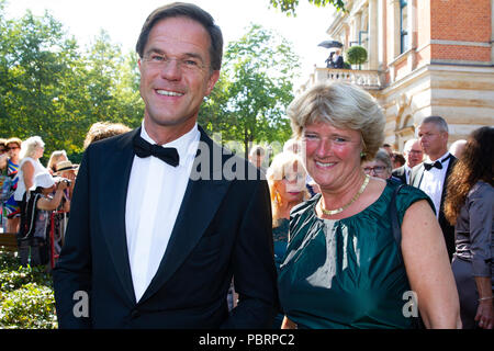 Mark Rutte (Niederländischer Ministerpräsident) und Professorin Monika und Staatsministerin Grütters (Beauftragte der Bundesregierung für Kultur) Banque D'Images