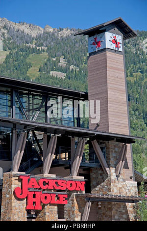 Une vue de la Jackson Hole Mountain Resort à Jackson, Wyoming, à environ 12 milles au nord-ouest de la ville de Jackson Hole. À partir de ce pittoresque Banque D'Images