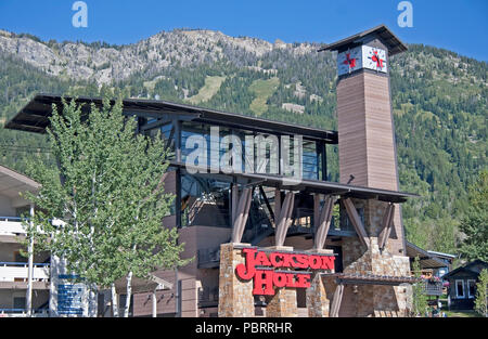 Une vue de la Jackson Hole Mountain Resort à Jackson, Wyoming, à environ 12 milles au nord-ouest de la ville de Jackson Hole. À partir de ce pittoresque Banque D'Images