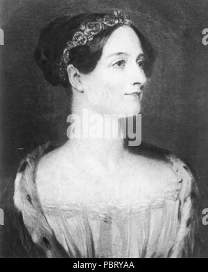 Ada Lovelace portrait vers 1840. Banque D'Images