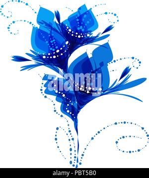 Floral background, fleurs stylisées, motif de fleurs, cartes de vœux Illustration de Vecteur