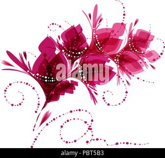 Floral background, fleurs stylisées, motif de fleurs, cartes de vœux Illustration de Vecteur