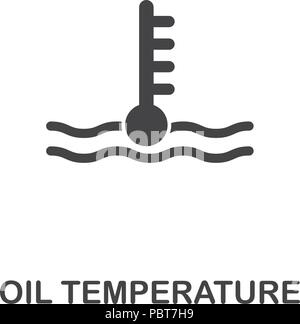 La température de l'huile de l'icône de création. Élément simple illustration. Température d'huile symbole de la conception des pièces de voiture collection. Peut être utilisé pour le web, mobi Illustration de Vecteur