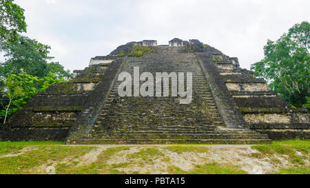 La pyramide du monde perdu (Structure 5C-54), Mundo Perdido, Guatemala Banque D'Images