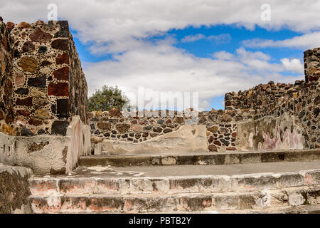 Ruines de Teotihuacan, site de nombreuses pyramides méso-américain construit dans les Amériques pré-colombienne. UNESCO World Heritage Banque D'Images