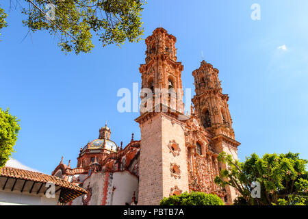 Église de Santa Prisca, Taxco de Alarcon, Guerrero, Mexique. Construit entre 1751 et 1758 Banque D'Images