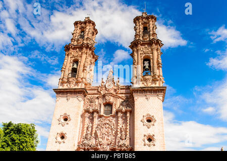 Église de Santa Prisca, Taxco de Alarcon, Guerrero, Mexique. Construit entre 1751 et 1758 Banque D'Images