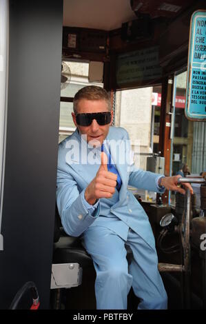 Lapo Elkann présente sa nouvelle ligne de lunettes Tours à Milan, Italie comprend : Lapo Elkann Où : Milan, Italie Quand : 28 Jun 2018 Credit : IPA/WENN.com **Uniquement disponible pour publication au Royaume-Uni, USA, Allemagne, Autriche, Suisse** Banque D'Images