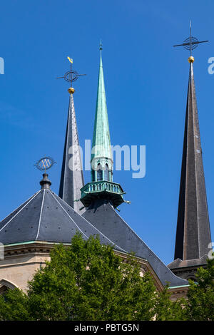 Cathédrale Notre Dame de la ville de Luxembourg au Grand Duché de Luxembourg - l'Europe. Banque D'Images