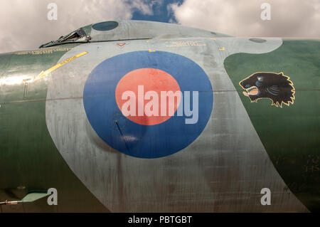 RAF Vulcan bomer mis hors service à l''aéroport de Southend Banque D'Images