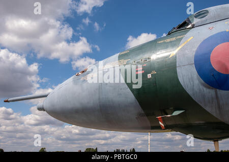 RAF Vulcan bomer mis hors service à l''aéroport de Southend Banque D'Images