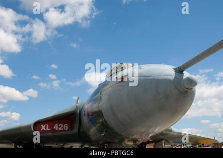 RAF Vulcan bomer mis hors service à l''aéroport de Southend Banque D'Images