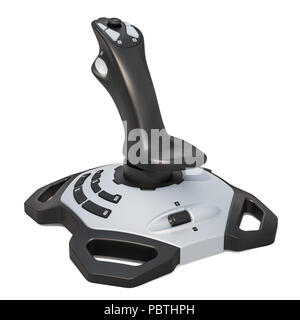 Joystick, rendu 3D isolé sur fond blanc Banque D'Images
