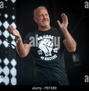 Richard Jobson, de skids, se présentant à Rewind Scotland, Scone Palace, Perth, Perthshire Banque D'Images