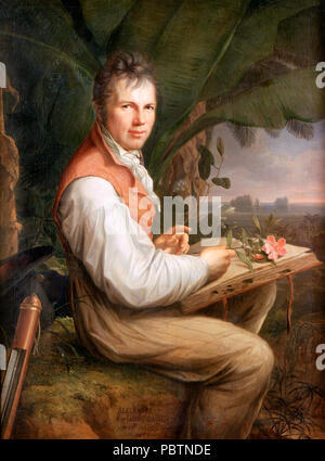 Portrait d'Alexander von Humboldt - explorateur allemand Alexander von Humboldt a montré son dégoût pour l'esclavage et souvent critiqué la politique de colonisation, il a toujours agi avec une conviction profondément humaniste, porté par les idées des Lumières. Friedrich Georg Weitsch, 1806 Banque D'Images