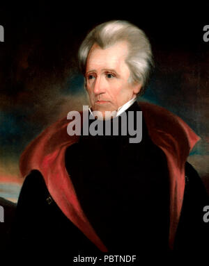 Portrait d'Andrew Jackson, septième président des États-Unis - Ralph Earl Whiteside Eleaser Banque D'Images