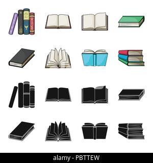 Différents types de livres. Livres collection set icônes dans black,cartoon style symbole vecteur illustration de stock . Illustration de Vecteur