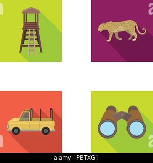 ,Afrique,aventure,bête,jumelles,voiture collection,télévision,loisirs,chasse,chasseur,illustration,isolé,logo,leopard,nature,observation,Safari,,savanna,set,signer,tour,symbole vecteur,voyages,regarder,web,armes,wild, vecteurs vecteur , Illustration de Vecteur