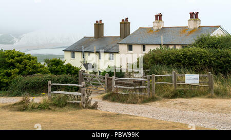 SEAFORD, Sussex/UK - 23 juillet : Old Coastguard Cottages à Seaford de Sussex le 23 juillet 2018 Banque D'Images