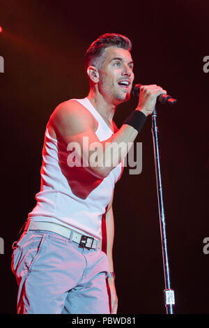 San Diego, Californie, USA. 30 juillet, 2018. NICK HEXUM de 311 matelas fonctionne à l'Amphithéâtre de l'entreprise, à Chula Vista, Californie le 29 juillet 2018 Crédit : Marissa Carter/ZUMA/Alamy Fil Live News Banque D'Images