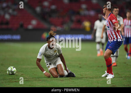 Christopher Nkunku (Paris Saint-Germain), Jul 30, 2018 - en action lors de la Coupe des Champions internationaux Singapour 2018 Paris Saint-Germain vs Atletico de Madrid Crédit : Haruhiko Otsuka/AFLO/Alamy Live News Banque D'Images