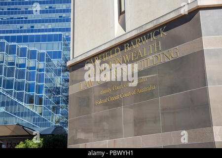 La Garfield Barwick Commonwealth Law Courts Building sur St George à Parramatta, Sydney, Australie de l'Ouest Banque D'Images