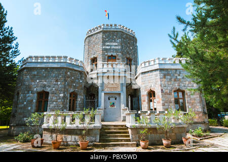 Château Iulia Hasdeu, maison construite par l'historien et politicien Bogdan Petriceicu Hasdeu, qui a déclaré après la mort de sa fille qu'elle a fourni à la pl Banque D'Images