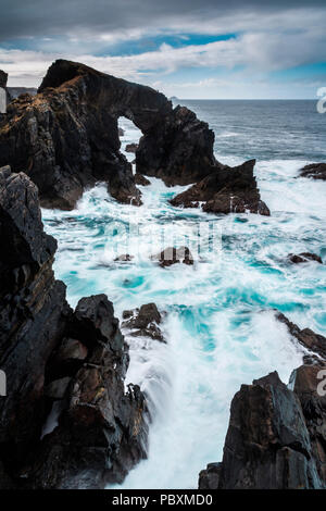 Un Stac' Phris arch rock, Isle Of Lewis, Scotland, UK, Europe Banque D'Images