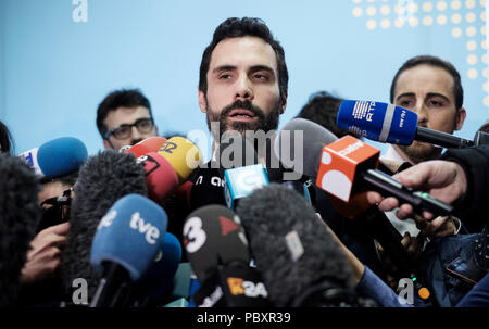 Belgique, Bruxelles, le 2018/01/24 : Roger Torrent, Président du Parlement de Catalogne Banque D'Images