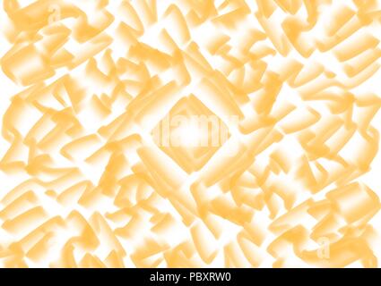 Orange Jaune résumé des éléments rétro motif Banque D'Images