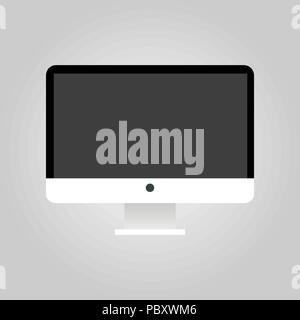 Simple et moderne, télévision vector illustration. L'icône du moniteur. Image pour site web, présentation, application, interface. Illustration de Vecteur