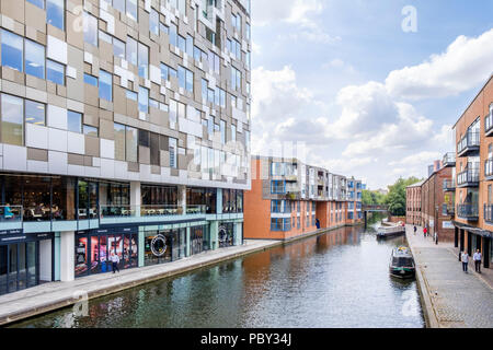 Canal de Worcester et Birmingham, Birmingham, Angleterre, RU Banque D'Images