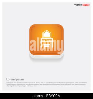 Coiffeuse Orange Icône Bouton Web Résumé - Free vector icon Illustration de Vecteur