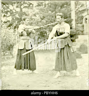 208 combattants du Japon kendo un dérapage et ce qui se passerait Banque D'Images