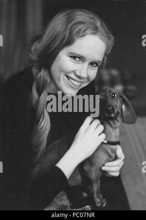 Liv Ullmann. L'actrice norvégienne. Liv Ullmann Ingmar Bergmans était partenaire. 1965 Banque D'Images