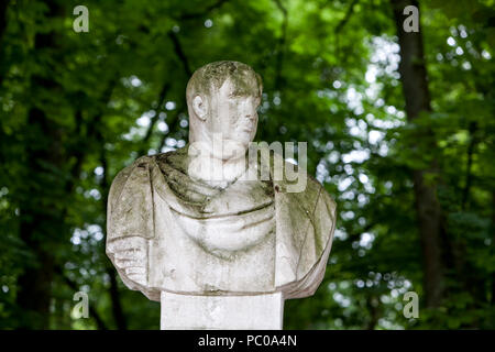Nero ou Nero Claudius Caesar Augustus Germanicus, 37 - 68, empereur romain buste, au Palais, l'Allemagne à douves Nordkirchen Banque D'Images