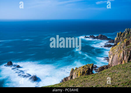 Land's End, Sennen, Cornouailles, Angleterre, Royaume-Uni, Europe Banque D'Images