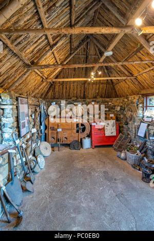 Maisons à la croft chaume Skye Museum de Highland, Vie, Trotternish Kilmuir, île de Skye, Hébrides intérieures, Ecosse, Royaume-Uni, Europe Banque D'Images