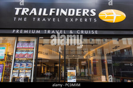 L'hôtel indépendant Trailfinders Experts Voyage société sur Kensington High Street, London, UK Banque D'Images