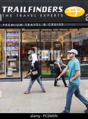 L'hôtel indépendant Trailfinders Experts Voyage société sur Kensington High Street, London, UK Banque D'Images