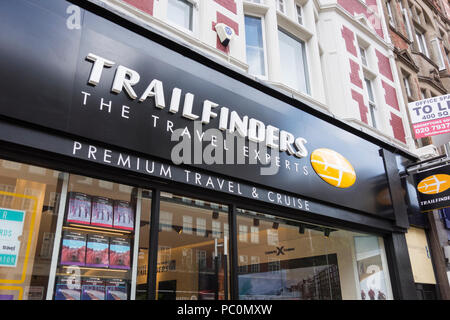 L'hôtel indépendant Trailfinders Experts Voyage société sur Kensington High Street, London, UK Banque D'Images