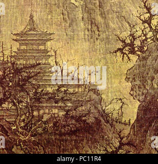 . Anglais : Li Cheng Temple Bouddhiste . Téléchargé le 8 mai 2005, peint au 11e siècle 370 Li Cheng Temple bouddhiste à Moutain Détail Banque D'Images