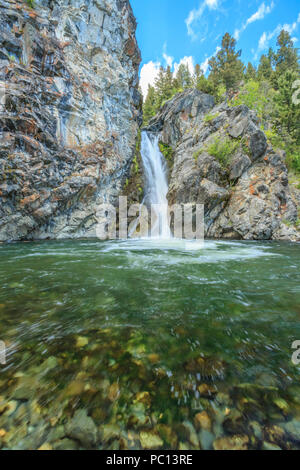 Crow Creek Falls dans l'Elkhorn montagnes près de radersburg, Montana Banque D'Images