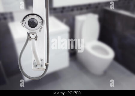 Caméra de surveillance ou de surveillance avec toilettes prix Banque D'Images