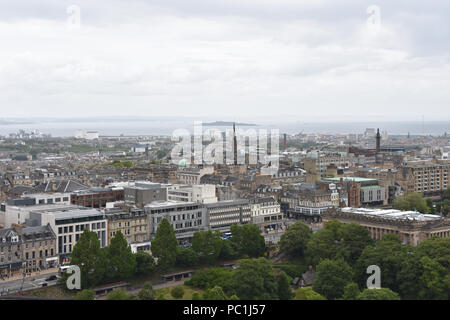 Vue de la ville du château d'Édimbourg, Juin 2018 Banque D'Images