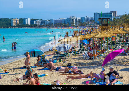 Plage de Cala Millor Banque D'Images